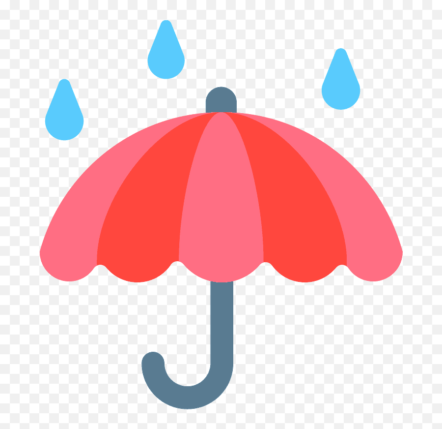 Umbrella With Rain Drops Emoji - Umbrella With Rain Png,Rain Emoji