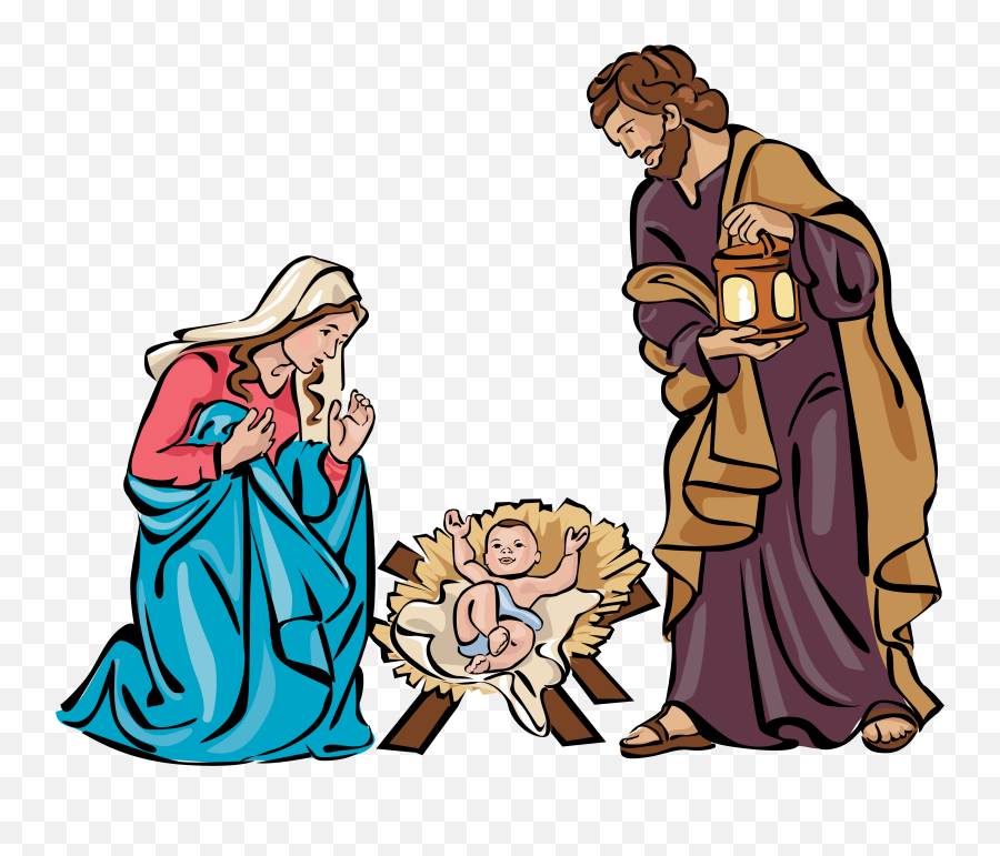 Christmas Creche Cliparts Png Download - Clipart Nativity Png Emoji,Manger Scene Emojis