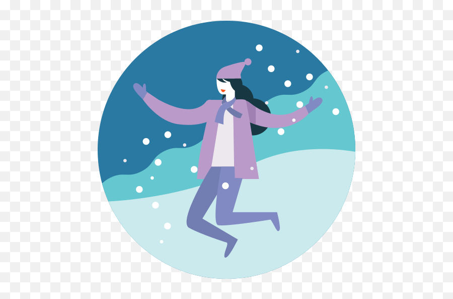 Activity Fun Happy Jump Presure Snowfall Winter Free - Winter Activity Icon Emoji,Happy Jumping Emoticon