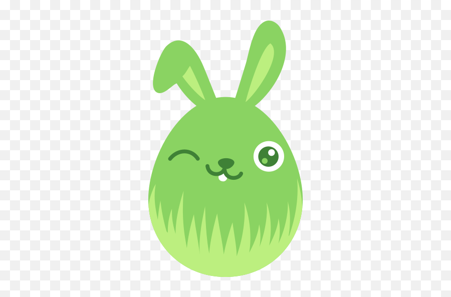 Easter Bunny Wink Emoticon Plant Food - Love Icon Png Biru Emoji,Bunny Emoticon