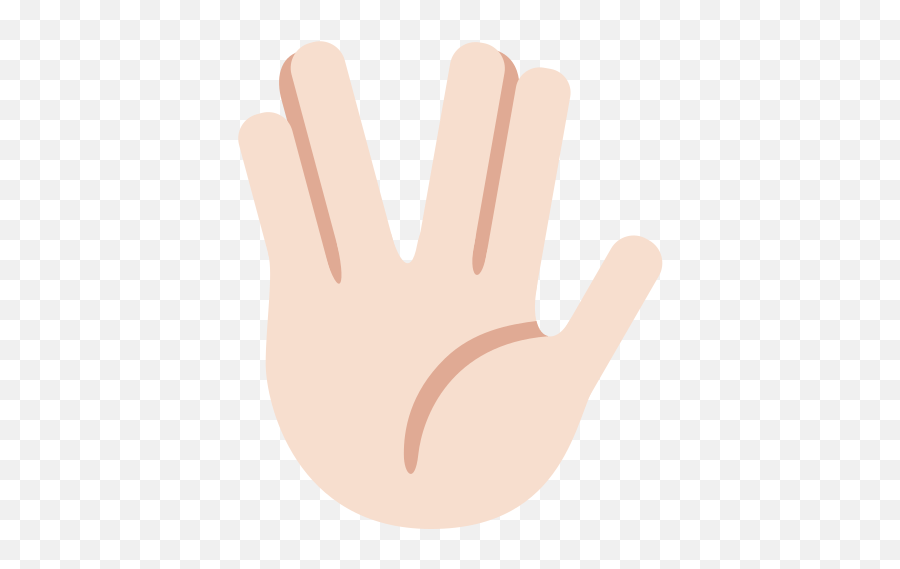 Vulcan Salute Emoji With Light Skin - Vulcan Salute,Scuba Emoji