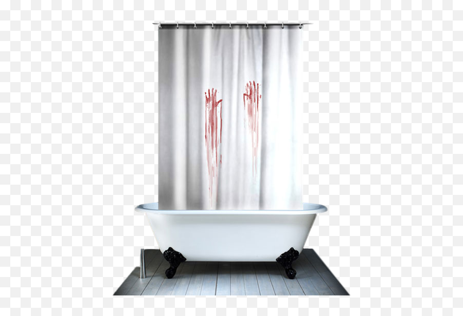 Bloody Shower Curtain - Shower Curtain Emoji,Emoji Shower Curtain