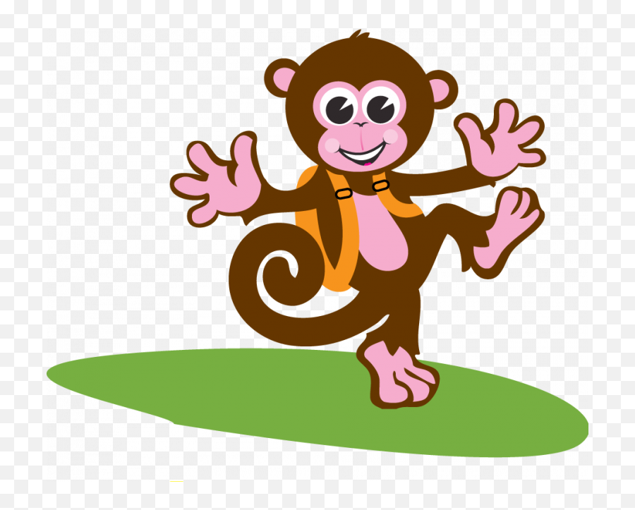Kd Monkey Backpack - Cartoon Monkey With A Backpack Emoji,Monkey Emotion Pictures