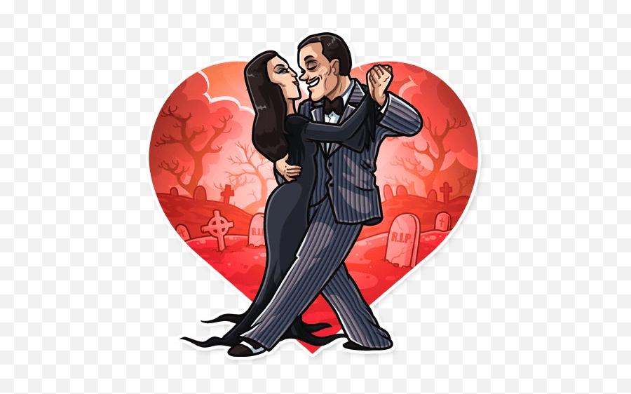 The Addams Family Stickers - Live Wa Stickers Emoji,Love Famiky Emoji