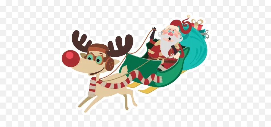 Santa Claus By Marcos Soft - Sticker Maker For Whatsapp Emoji,Sledding Emoji