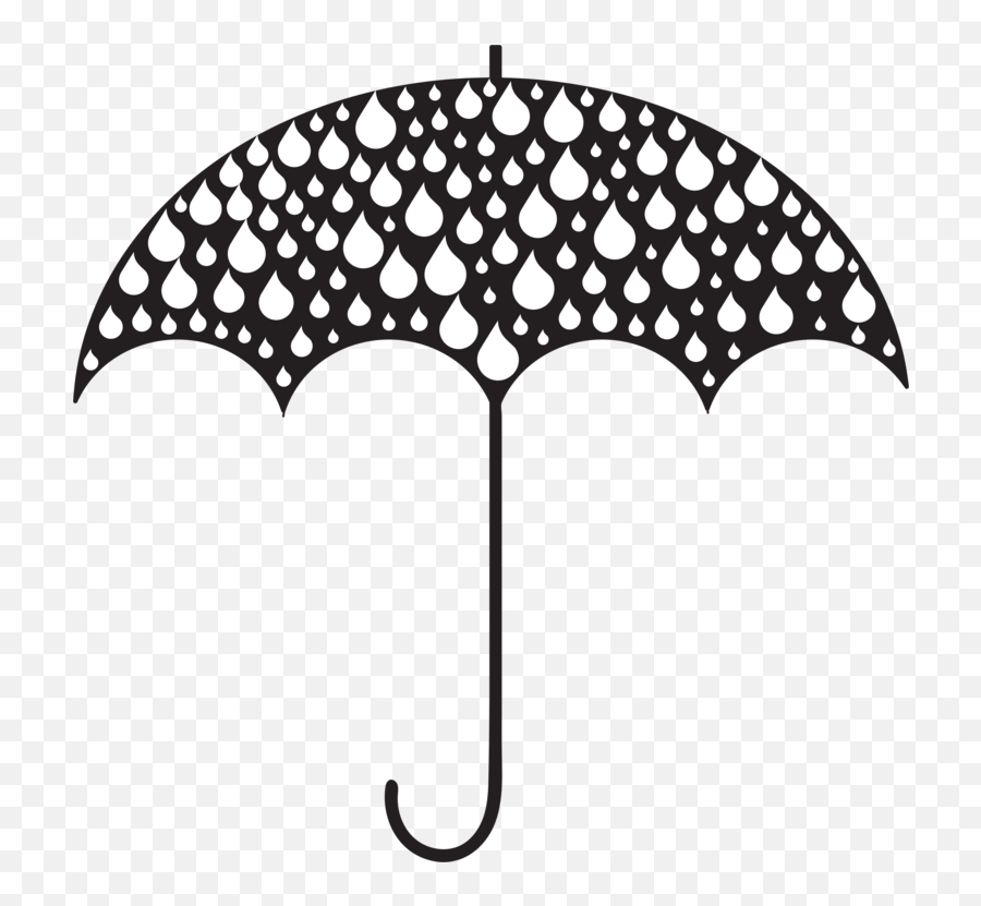 Rain Drop Silhouette Cloud Umbrella - Rain Drop Design Umbrella Emoji,Black Umbrella Emoji
