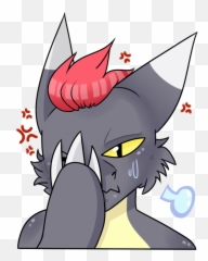 Emoji Commission Frustrated Face Rubs By Chibiqueen - Fur Demon,Frustrated Emoji
