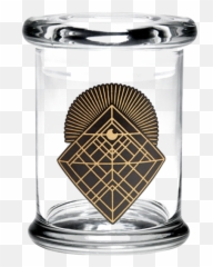 420 Science Geometric Pattern Glass Jar - Rasta Emoji,Emoji Pop 43