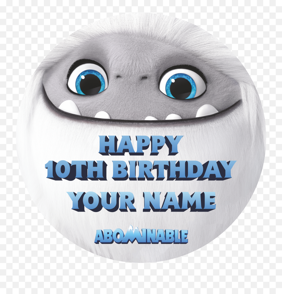 Abominable - Abominable Birthday Cake Topper Emoji,Happy Birthday Cake Emoticon