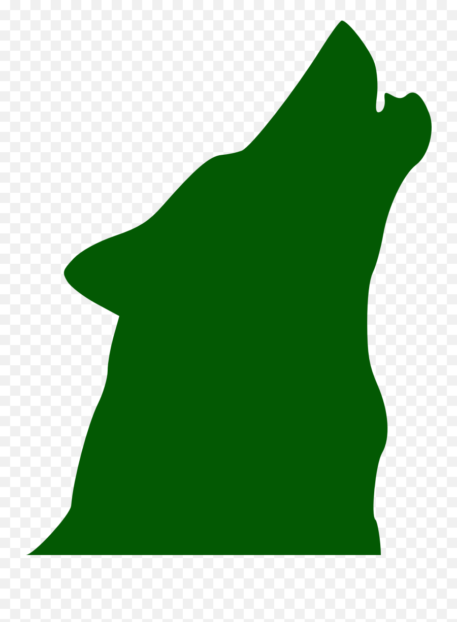 Green Silhouette Of A Howling Wolf Free Emoji,Yairi Howl Emotion