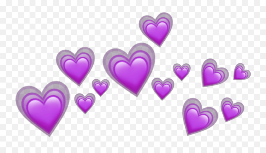 Heart Hearts Tumblr Emoji Sticker By - Transparent Background Purple Hearts Png,Tumbr Emojis