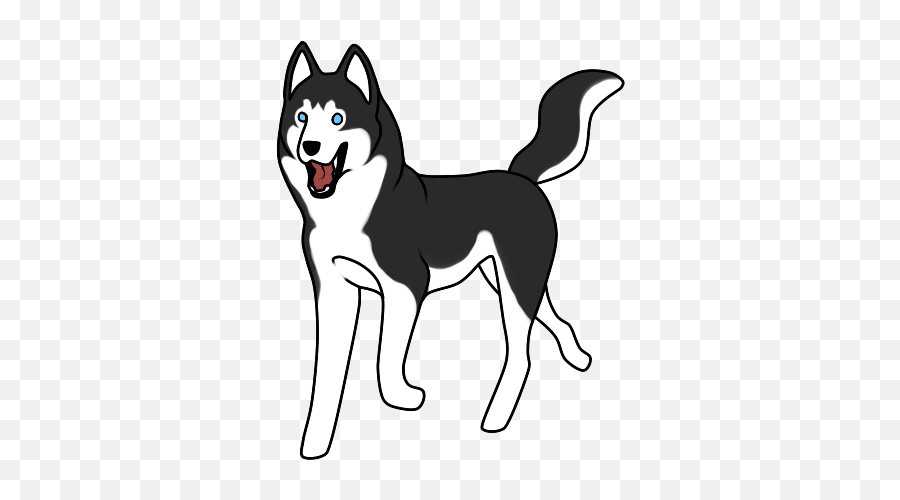 Husky Clip Art - Transparent Husky Dog Clipart Emoji,Uw Huskies Football Emoticons