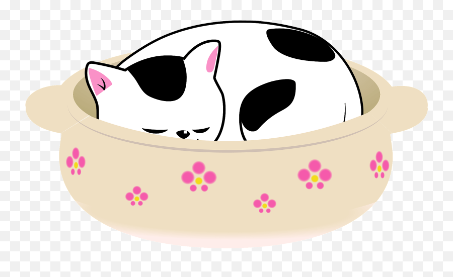 Cat Sleeping In Its Bed Clipart - Cat Supply Emoji,Sleeping Cat Emoji