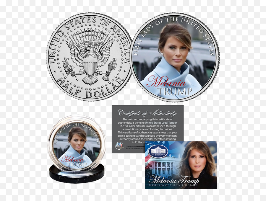Melania Trump First Lady Jfk Half - Trump Still My President Half Dollar Coin Emoji,Melania Trump No Emotion