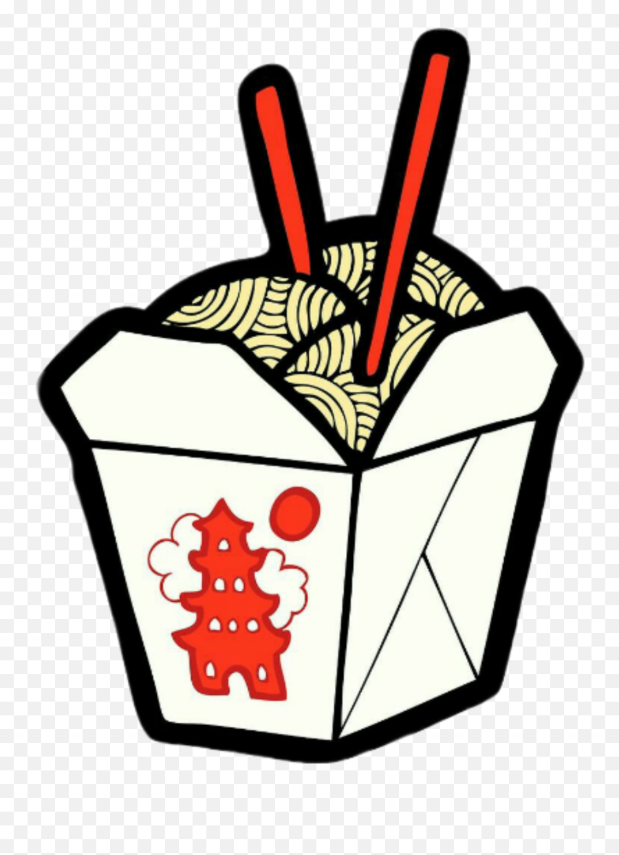 Discover Trending Chinese Food Stickers Picsart - Noodles Box Cartoon Emoji,Chinese Food Emoji