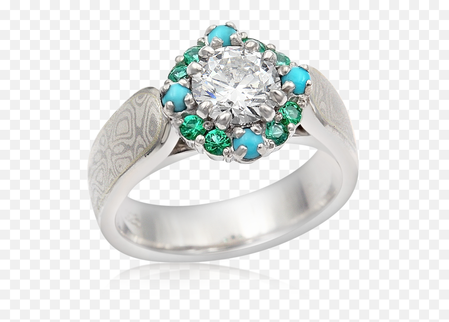 Turquoise Halo Engagement Ring - Wedding Ring Emoji,Sending Heart Emojis To Another Guy Vine