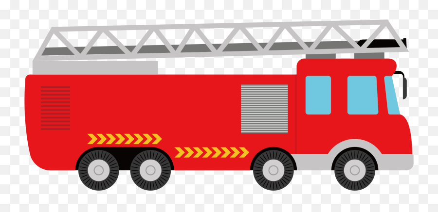 Vector Color Fire Truck Png Download - Fire Truck Illustration Png Emoji,Fire Emoji And Fire Truck Emoji