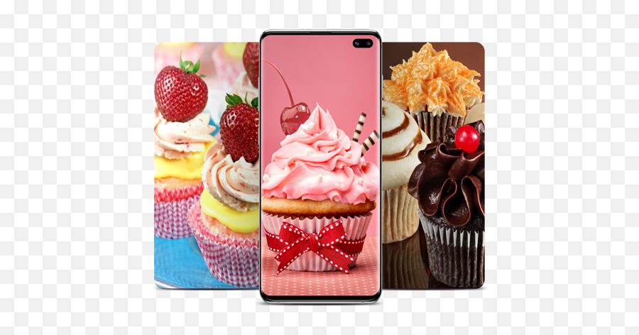 Cupcake Wallpaper 1 - Babeczka Z Wini Emoji,Emoji Cupcake Wallpapers