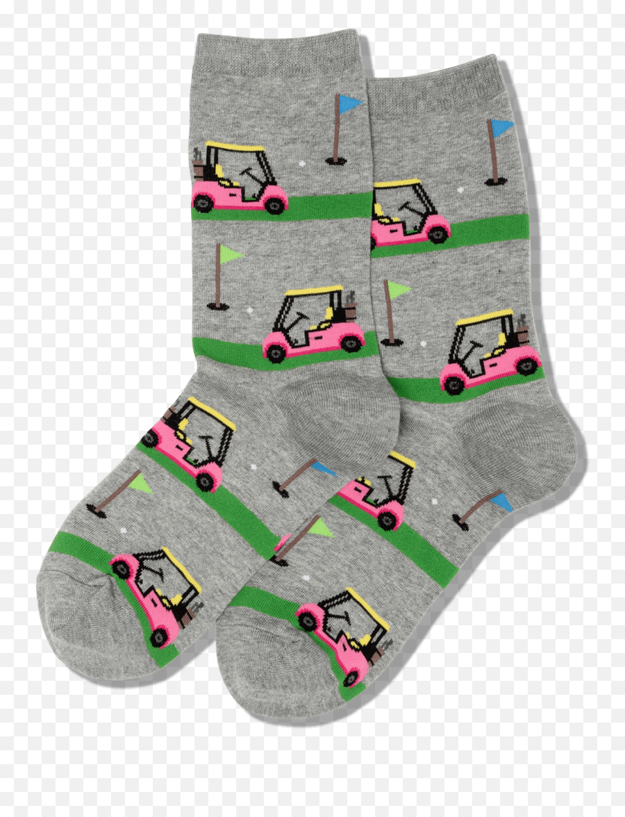 Womens Golf Cart Crew Socks - For Teen Emoji,Golf Cart Emoji