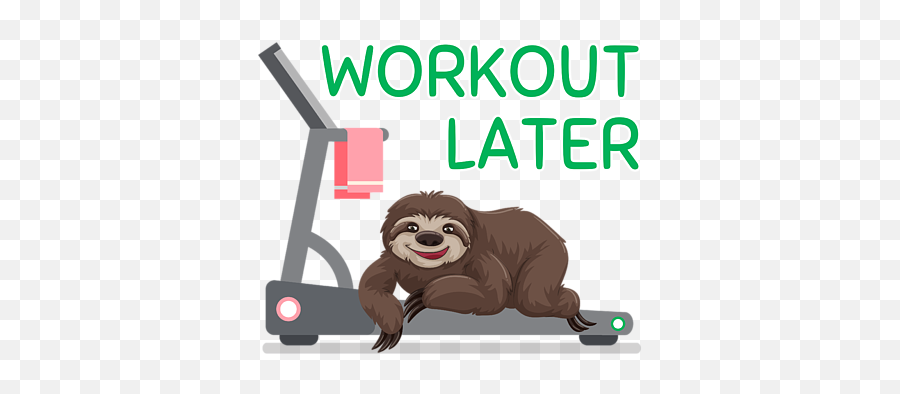 Workout Later Funny Cute Gym Sloth Tapestry For Sale By - Pygmy Sloth Emoji,Funny Gym Emojis
