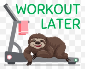 Workout Later Funny Cute Gym Sloth Tapestry For Sale By - Pygmy Sloth Emoji,Funny Gym Emojis