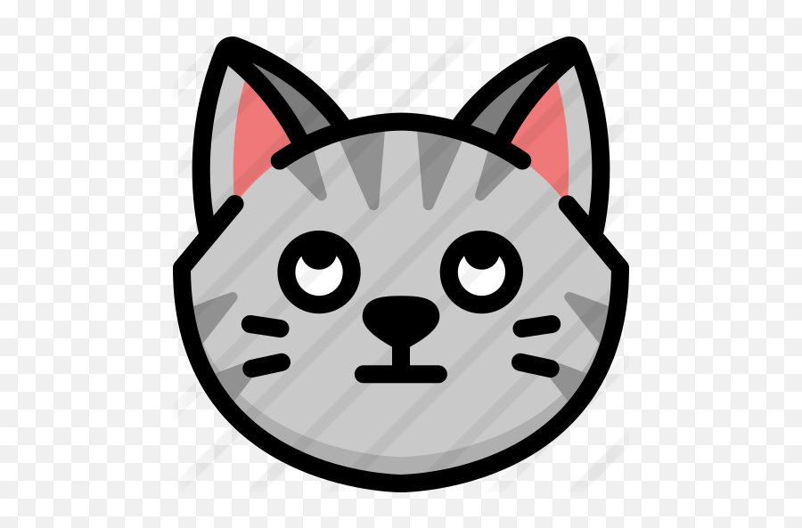 Rolling Eyes - Cat Emoji Black And White,Rolling Eyes Emoji