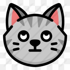 Rolling Eyes - Cat Emoji Black And White,Rolling Eyes Emoji