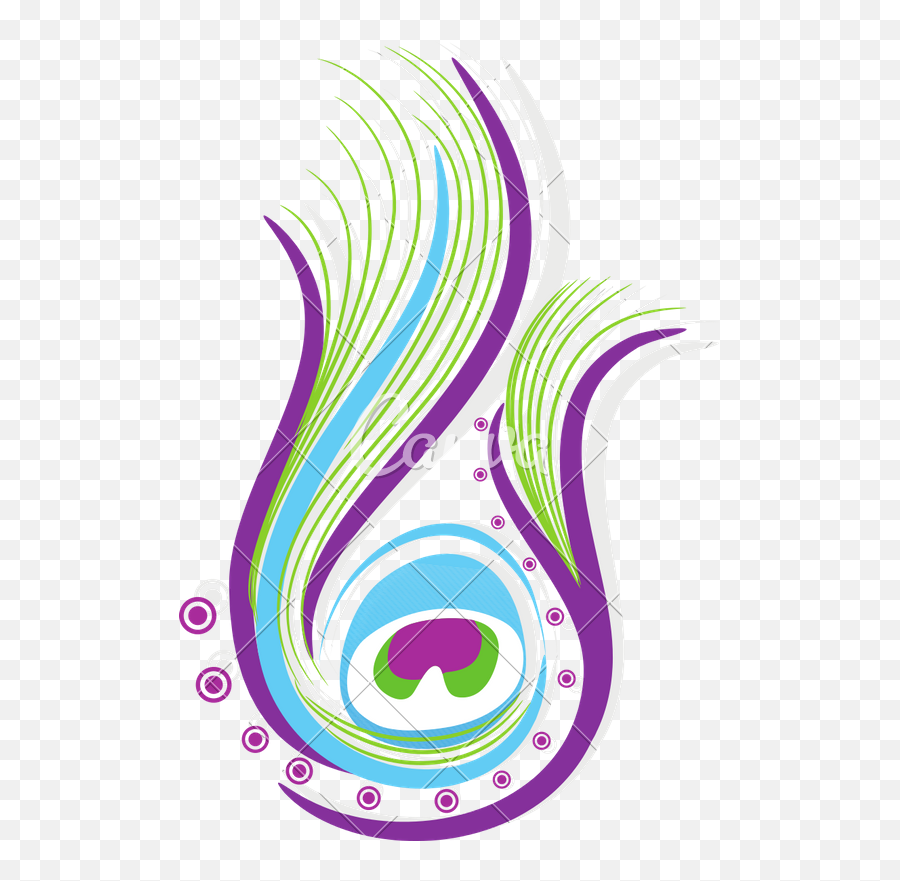 Clip Art Creative Abstract Peacock Feather Design With - Peacock Feather Abstract Drawing Emoji,Peacock Feather Ascii Emoticon