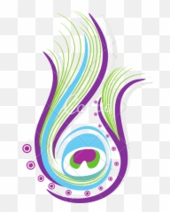 Clip Art Creative Abstract Peacock Feather Design With - Peacock Feather Abstract Drawing Emoji,Peacock Feather Ascii Emoticon