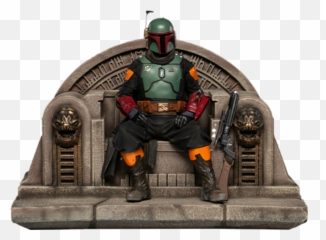 Iron Studios Star Wars The Mandalorian Deluxe Art Scale Statue 110 Boba Fett On Throne 18 Cm - Bmw Museum Emoji,Boba Fett Emoticon Art