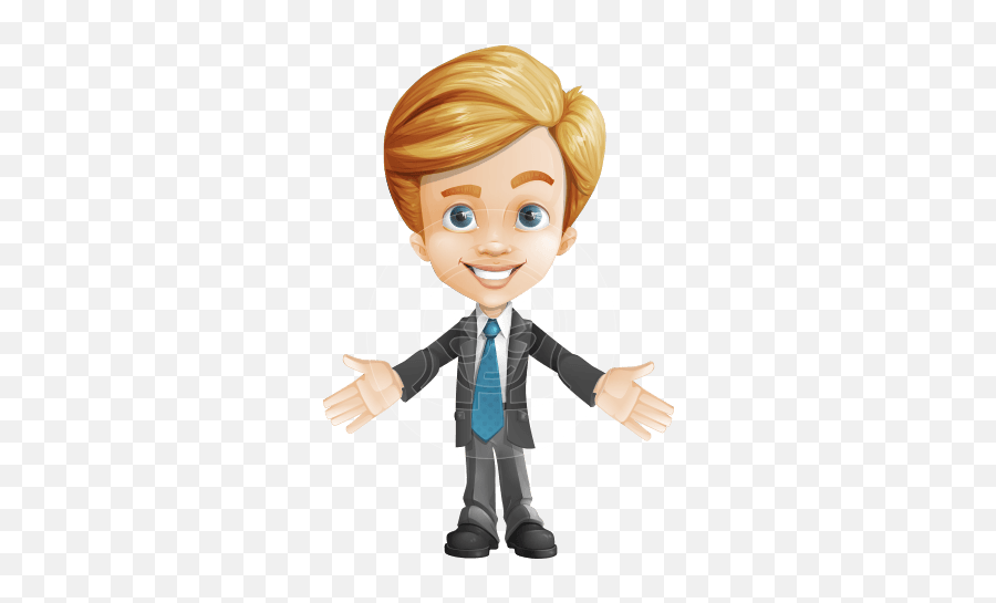 Cartoon Characters Vector - Business Cartoon Characters Emoji,Business Boy Emoji