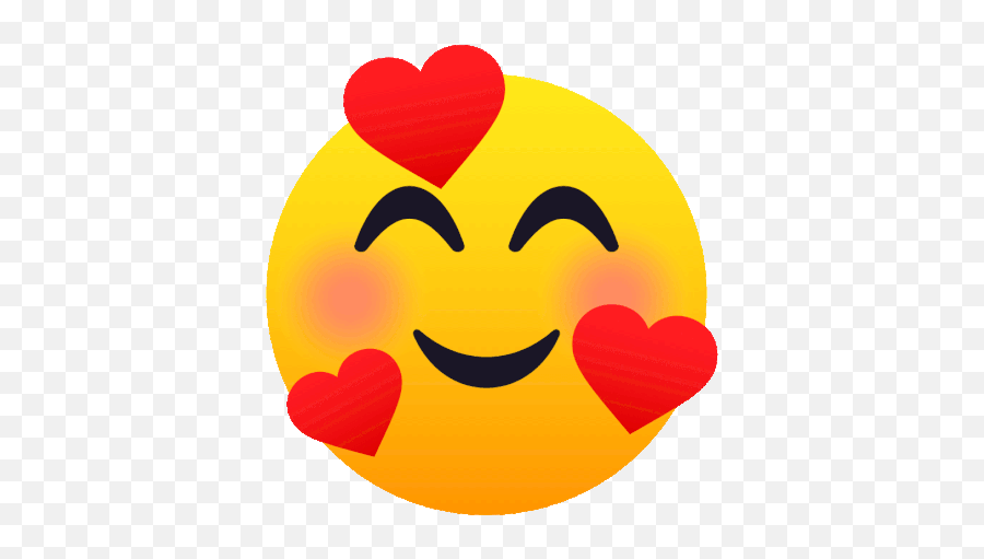 Smiling Face With Hearts Joypixels Sticker - Smiling Face Emoji,Wtf.gif Yellow Emoticon Free