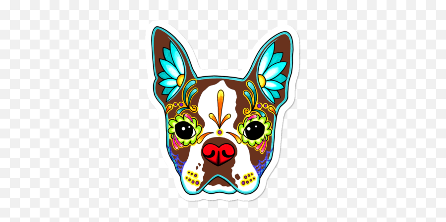 White Tattoo Stickers Design By Humans Emoji,French Bulldog Emoticon Butt