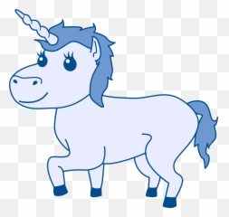Blue Free Clip Art - Blue Unicorn Clipart Emoji,Draw So Cute Unicorn Emoji