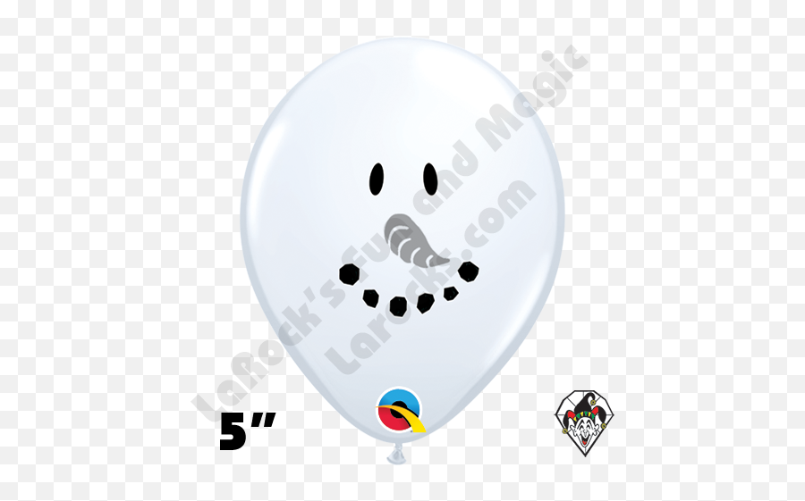 5 Inch Round Snowman Face Balloon Qualatex 100ct Emoji,Chrome Emoji Smile With Tear