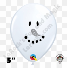 5 Inch Round Snowman Face Balloon Qualatex 100ct Emoji,Chrome Emoji Smile With Tear