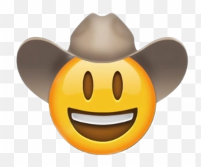 Yeehaw Cowboy Emoji Like Sticker - Cowboy Face Emoji Png,Yeehaw Emoji