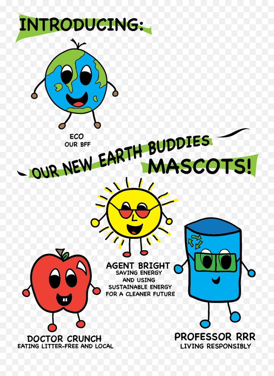 Earth Buddies Introduces Eco Mascots U2013 Howard Public School - Dot Emoji,Earth Emoticon