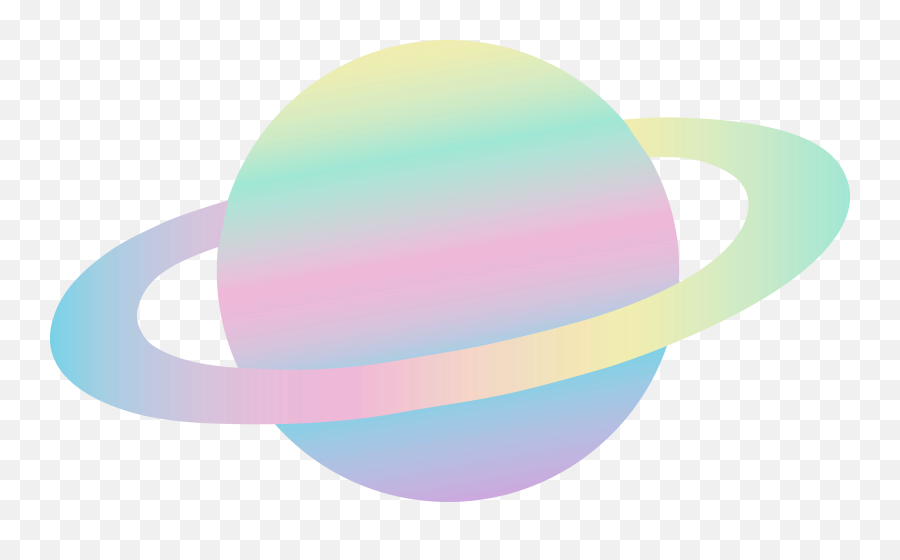 Cute Colorful Ringed Planet - Pastel Planet Clipart Emoji,Ringed Planet Emoji