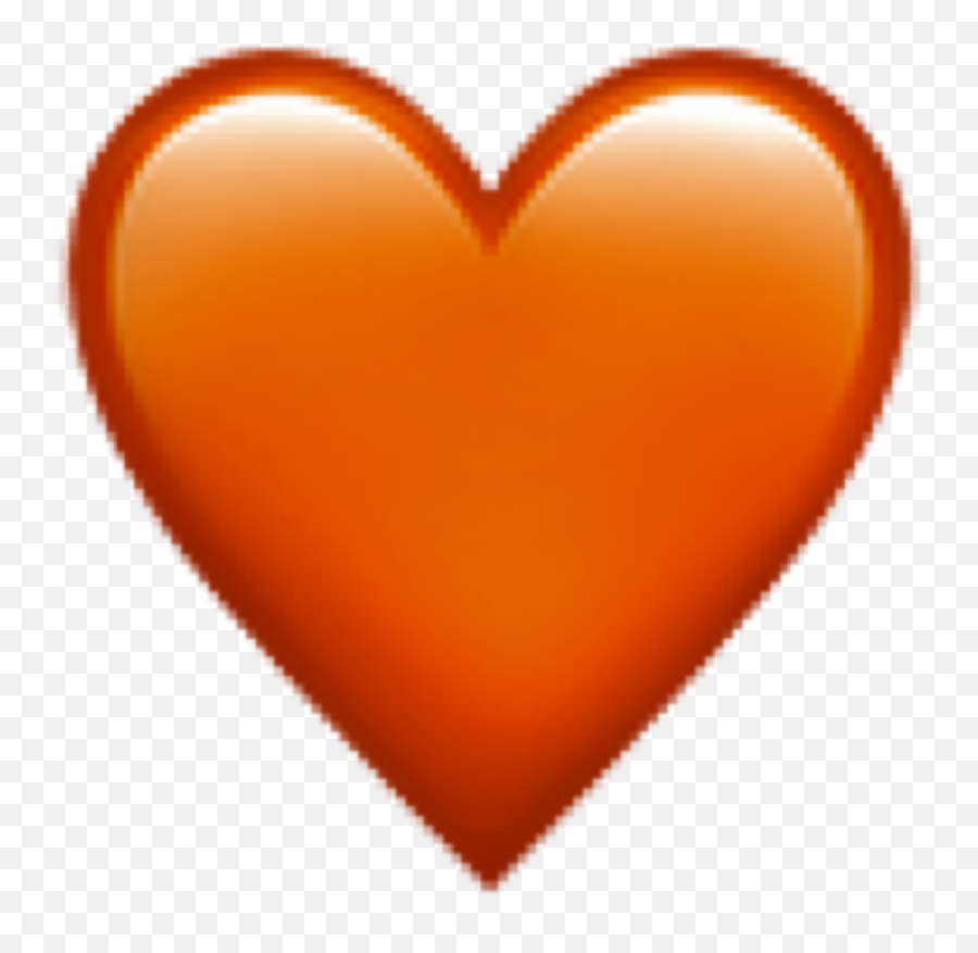 Orange Heart Followforfollow Iphone Iphoneemoji Crown - Emoji Ios Orange Heart,Crown Emoji
