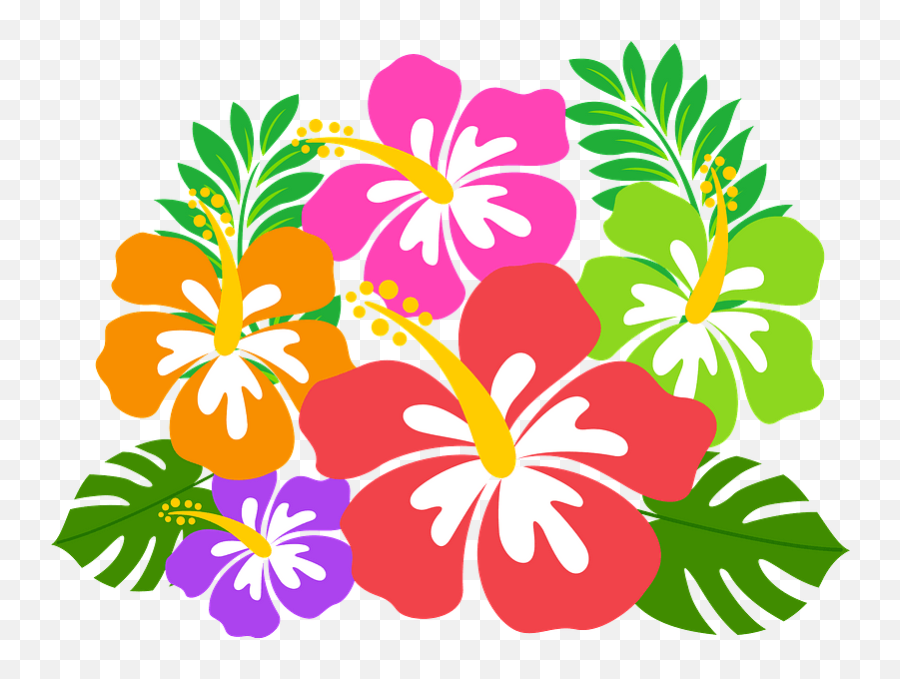 Hibiscus Flowers Clipart Free Download Transparent Png - Decorative Emoji,Aloha Emoji