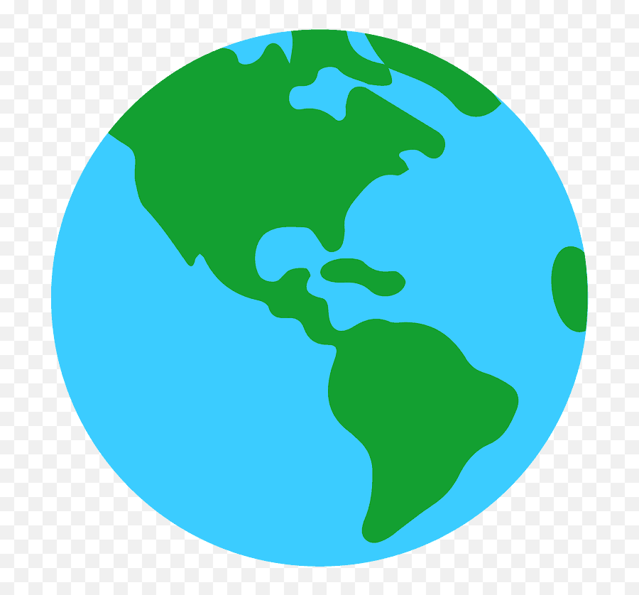Globe Showing Americas Emoji Clipart - World Emoji Transparent Background,American Emoji