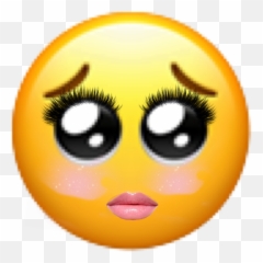 Freetouse Blush Sticker - Happy Emoji,Eyelashes Emoticon Text