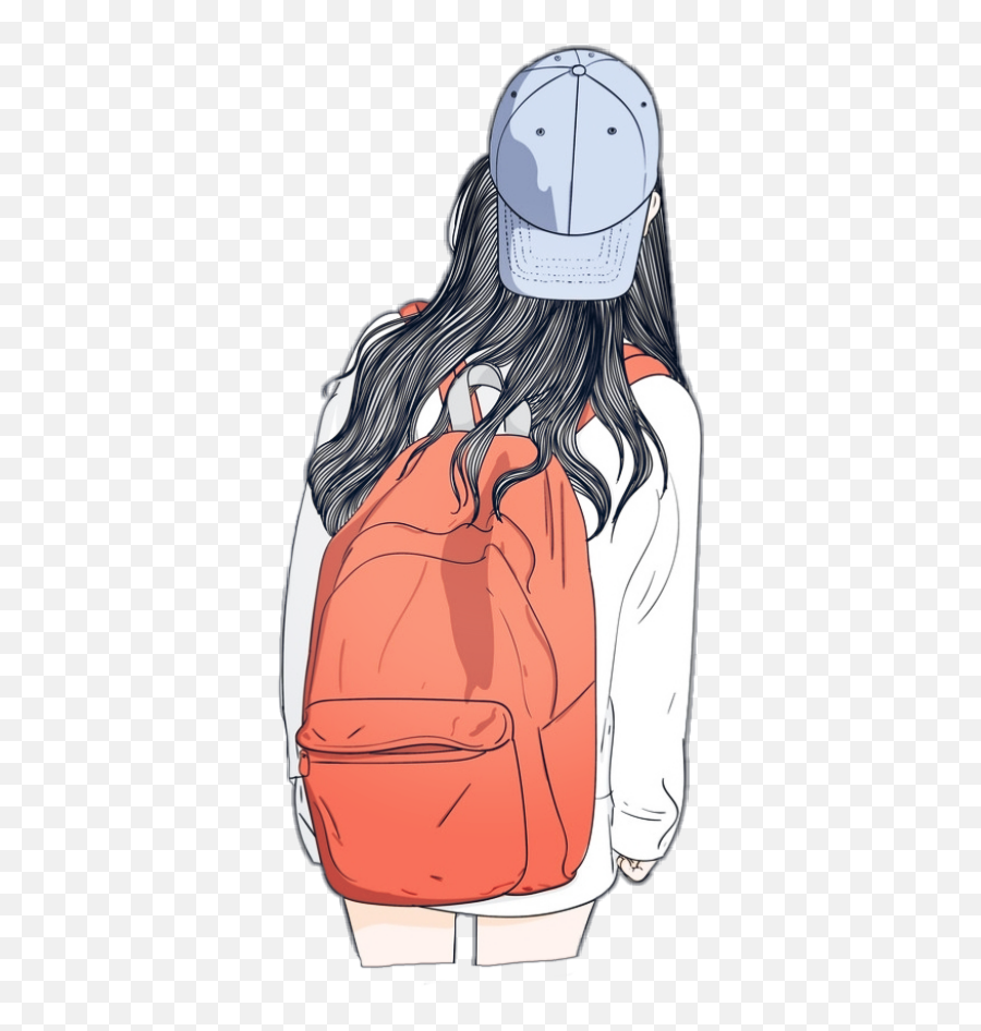 The Most Edited - Walking Girl With Backpack Drawing Emoji,Jansport Emoticon