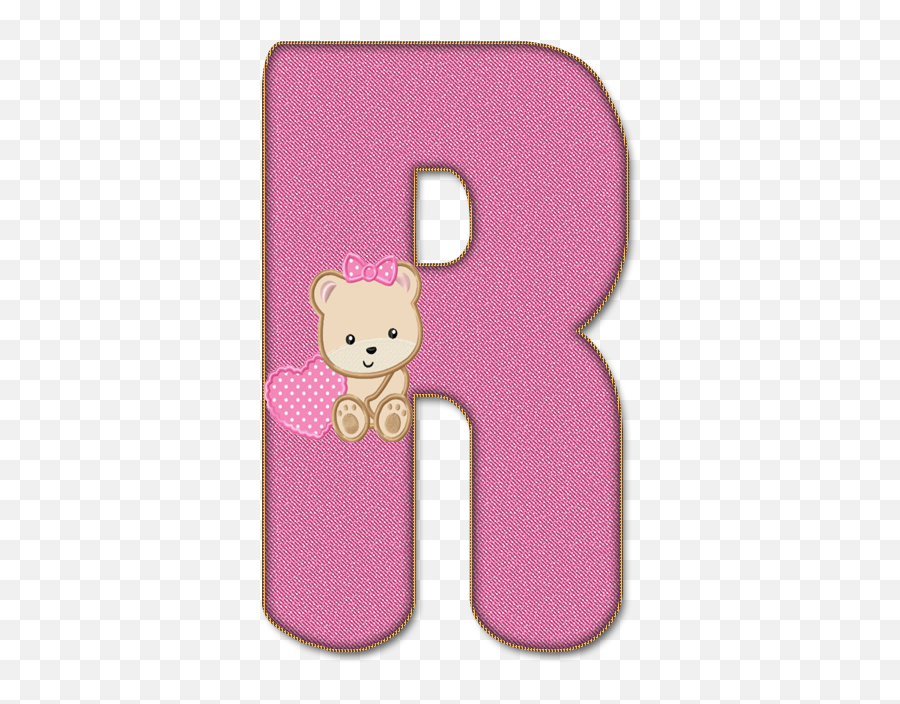 Alfabeto En Rosa Con Ositos Bebé Con Corazones - Oh My Girly Emoji,Emojis De Osito Grandes