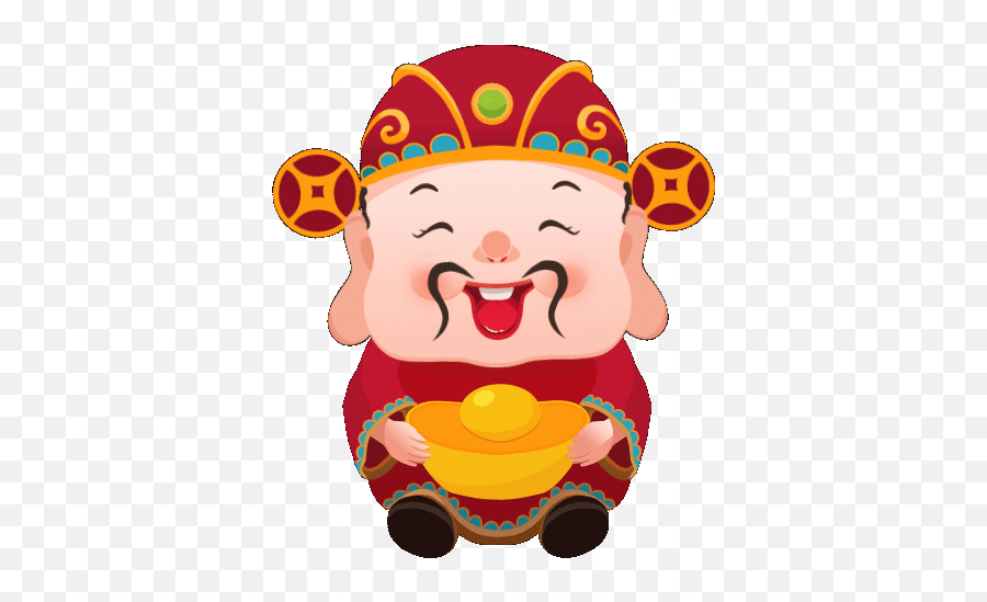 21 Festivals Ideas Chinese New Year Cute Gif Gif Pictures - God Of Fortune Gif Emoji,Happy Winter Solstice Emoticon