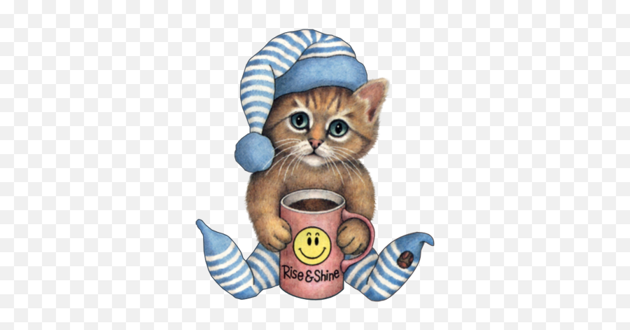 Cat Illustration Cat - Rise And Shine Sunday Morning Emoji,Cat Eating Paw Emoticon