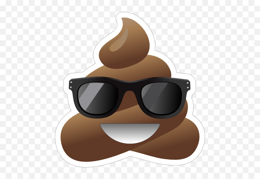 Sunglasses Poop Emoji Sticker 15226 - Poop Emoji With Sunglasses,Emoji With Sunglasses