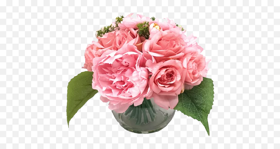 Rose And Peony Mixed Floral Arrangement - Garden Roses Emoji,Home Decorations And Emotions
