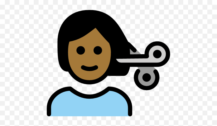 Person Getting Haircut Medium - Dark Skin Tone Emoji Persona Cortandose El Peloanimado,Apple Default Emoticon Skin Color